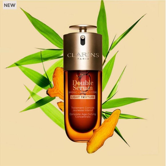 Clarins Double Serum Light Texture Firming+ Smoothing Anti-Aging Concentrate NIB - Picture 2 of 3